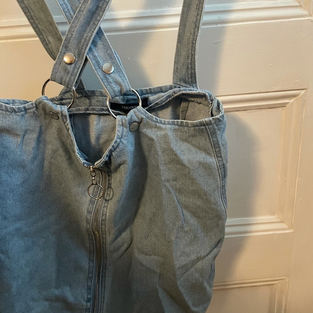 Denim skirt romper